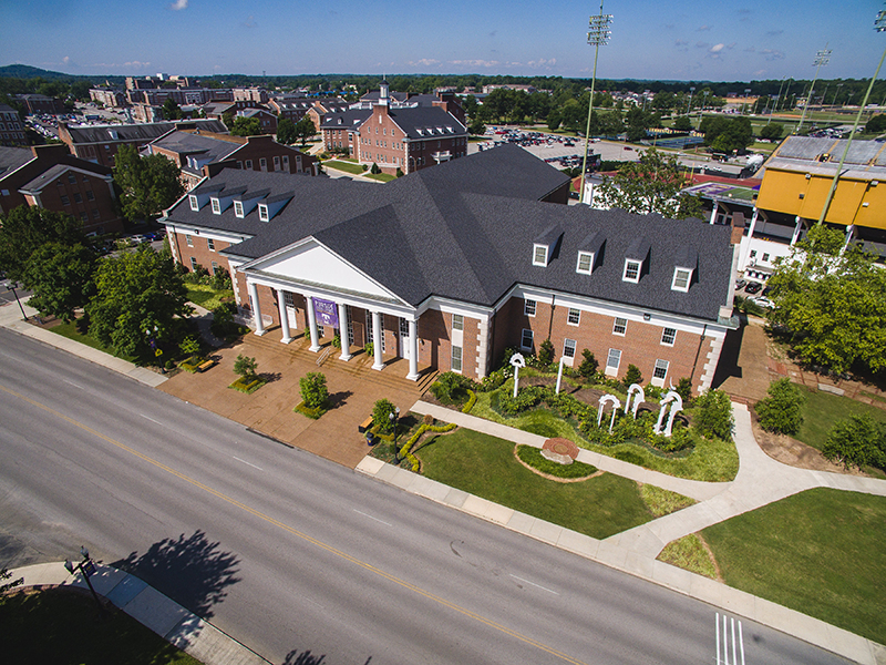 Photo of the front of Bryan Fine Arts Building