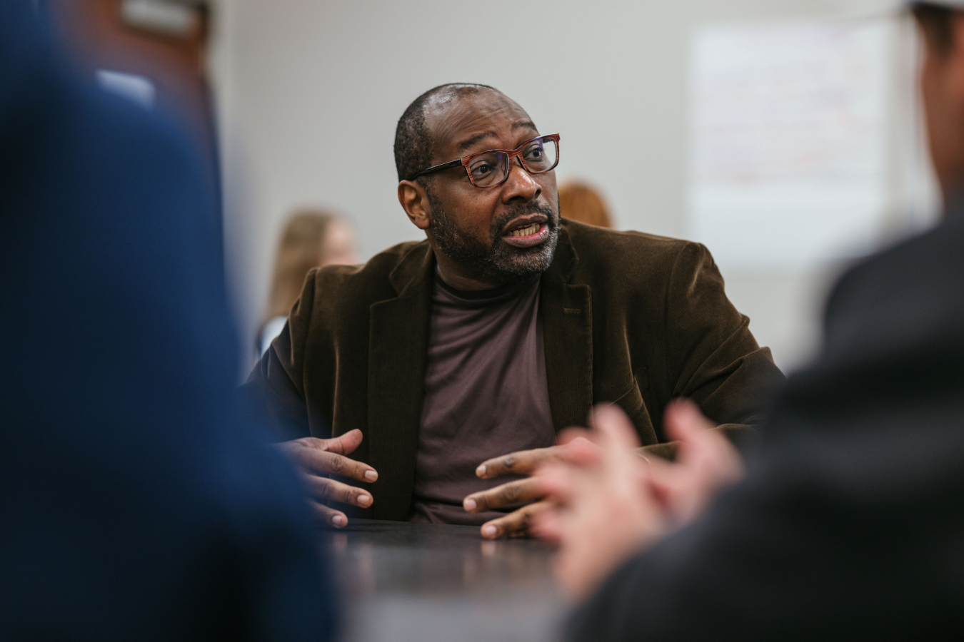 Banton teaches a class