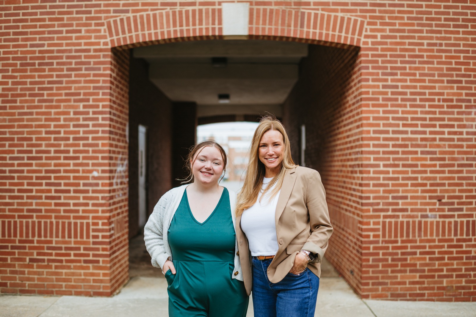 Mariana Stein, left, stands with her professor, Cynthia Brown