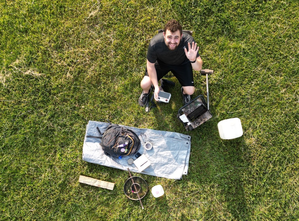 Alexander Brant works on infiltration calculations.