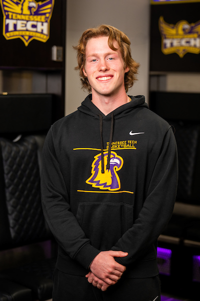 Portrait of David Hilliard in Tennessee Tech Men's Basketball Locker Room