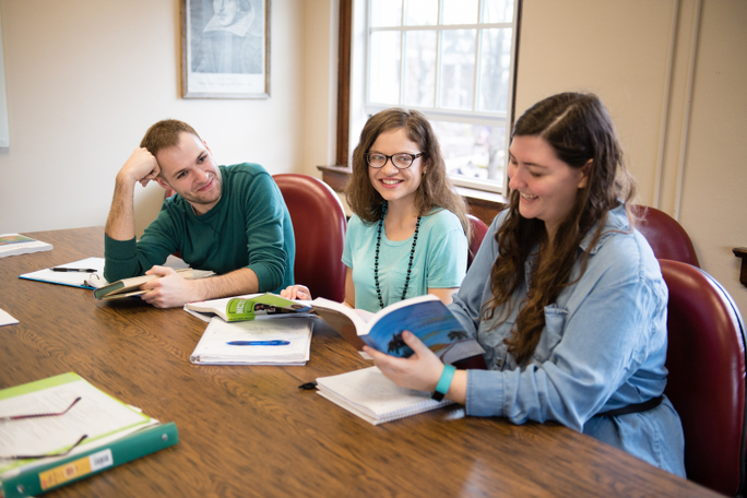 students studying