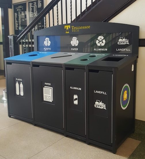 Recycling station at Henderson Hall