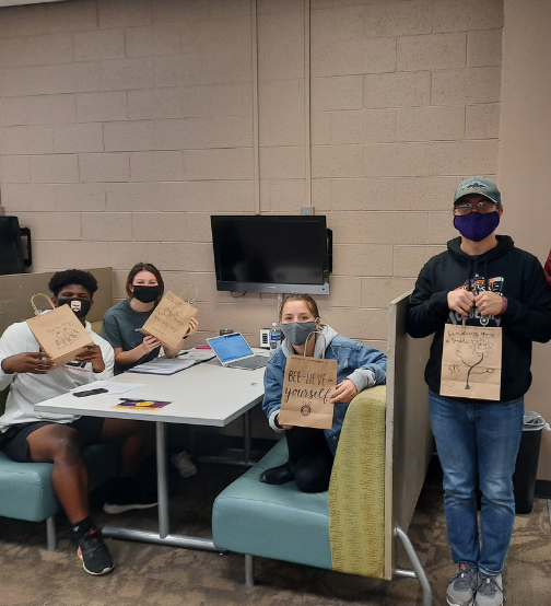 Students with Pollinator Packets