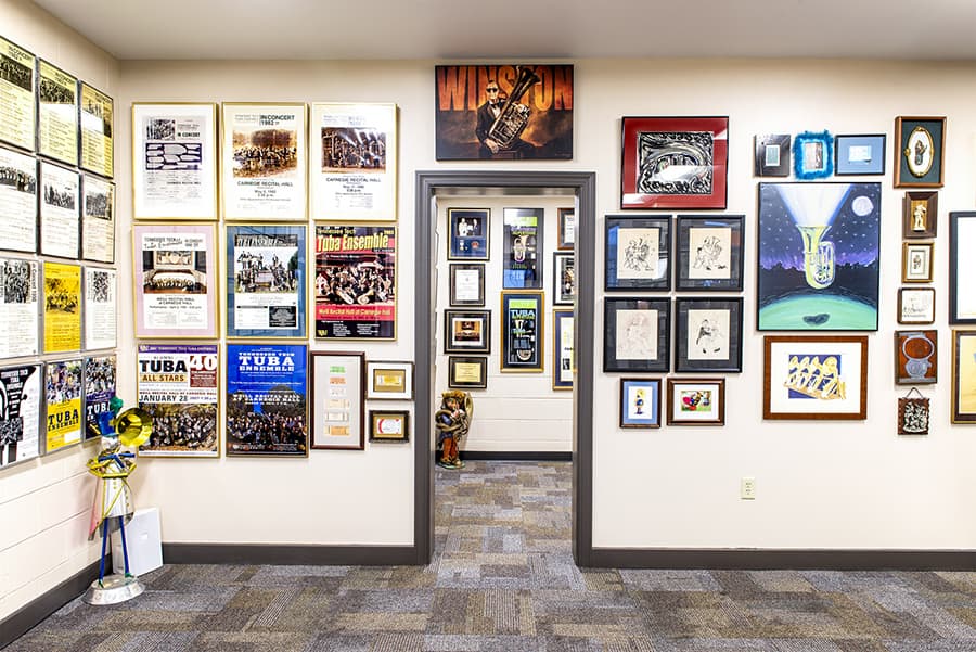 RWM's office in the tuba collection