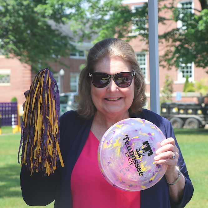 Donna Porter displays her Tech pride. 