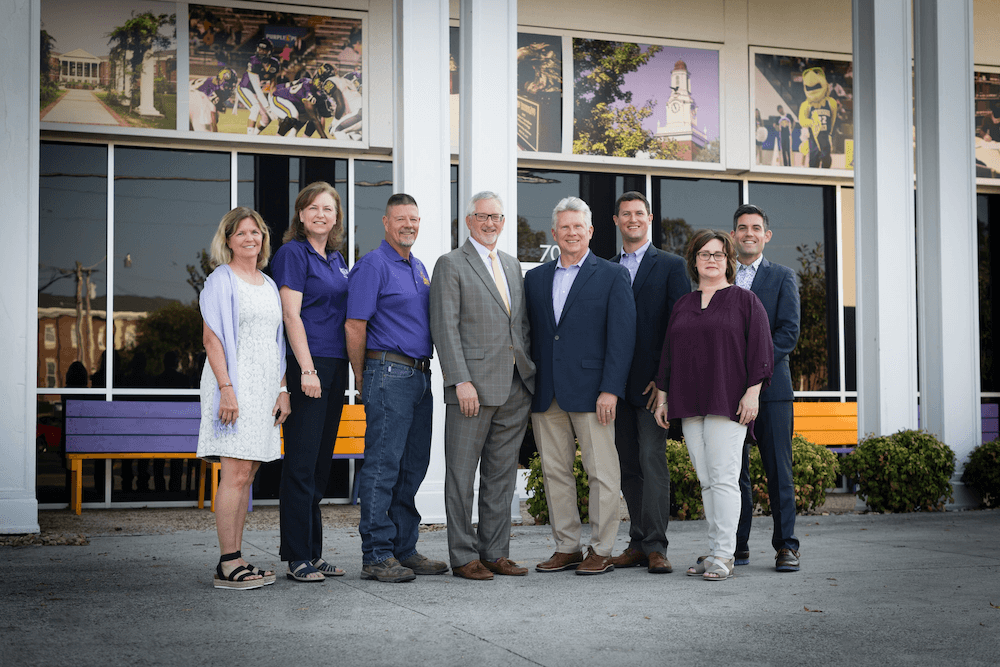 Alumni Association Board members with Dr. Philip Oldham