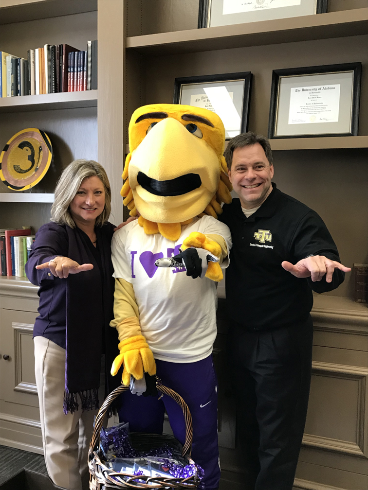 Lori and J.W. Bruce with Awesome Eagle