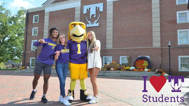 Students on Centennial Plaza with Awesome