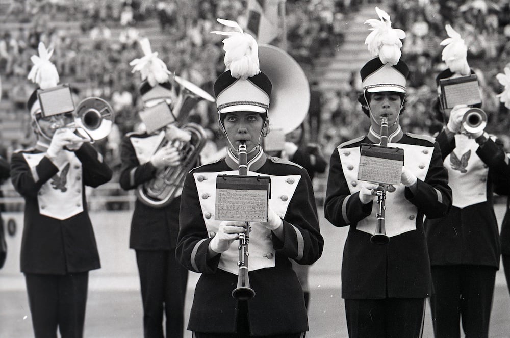 black and white marching band 