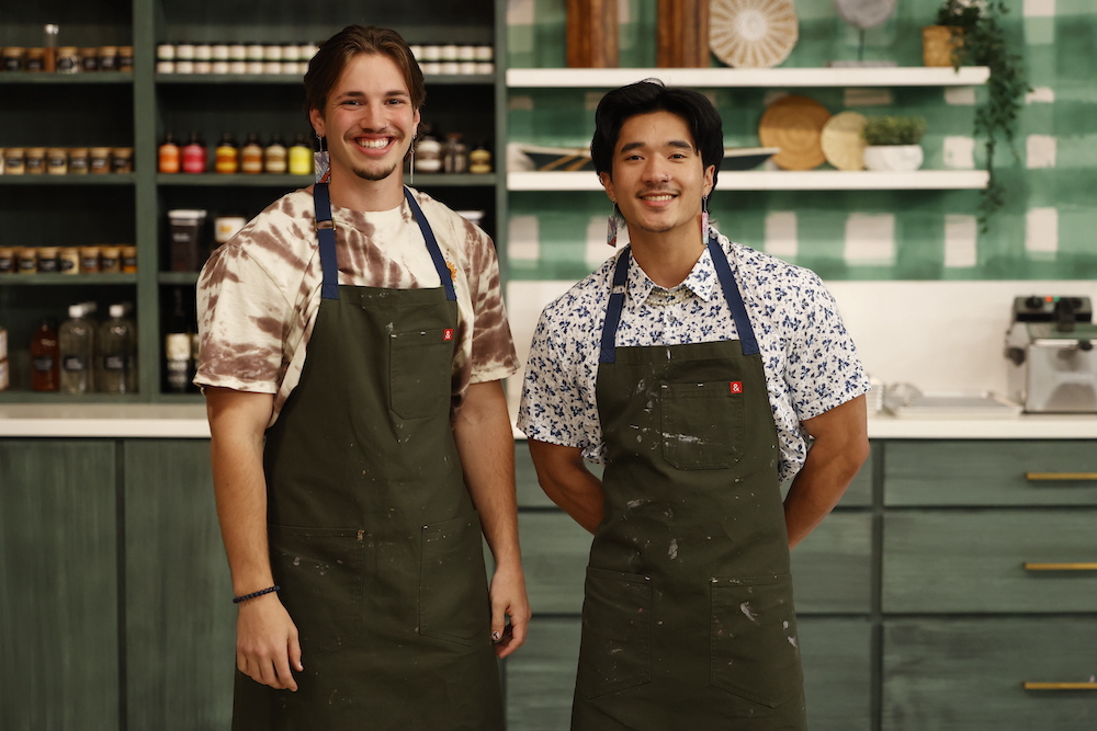 Allen and Matt on the set of Baking It