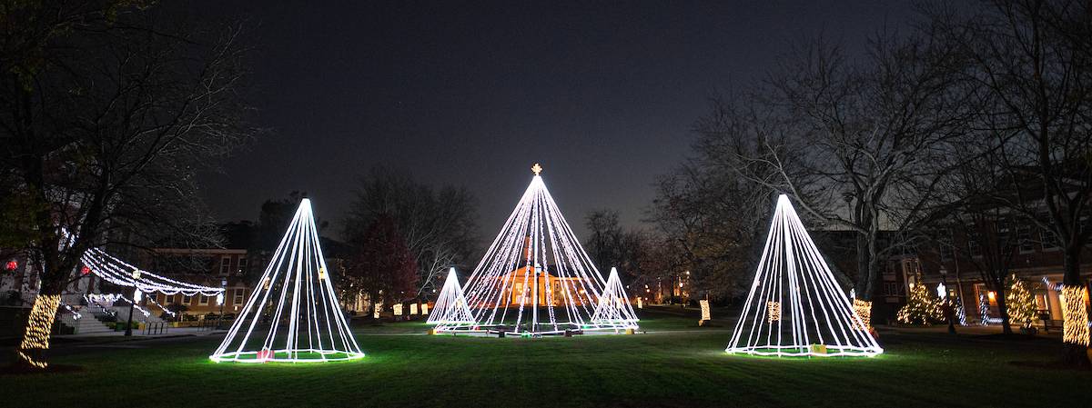 The Quad with decorations