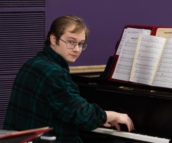 Dustin Pegram at the piano.