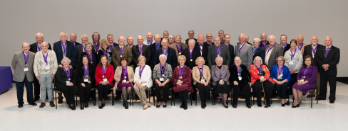 Group photo of members of Class of 1969 at Medallion Ceremony, held November 7, 2019