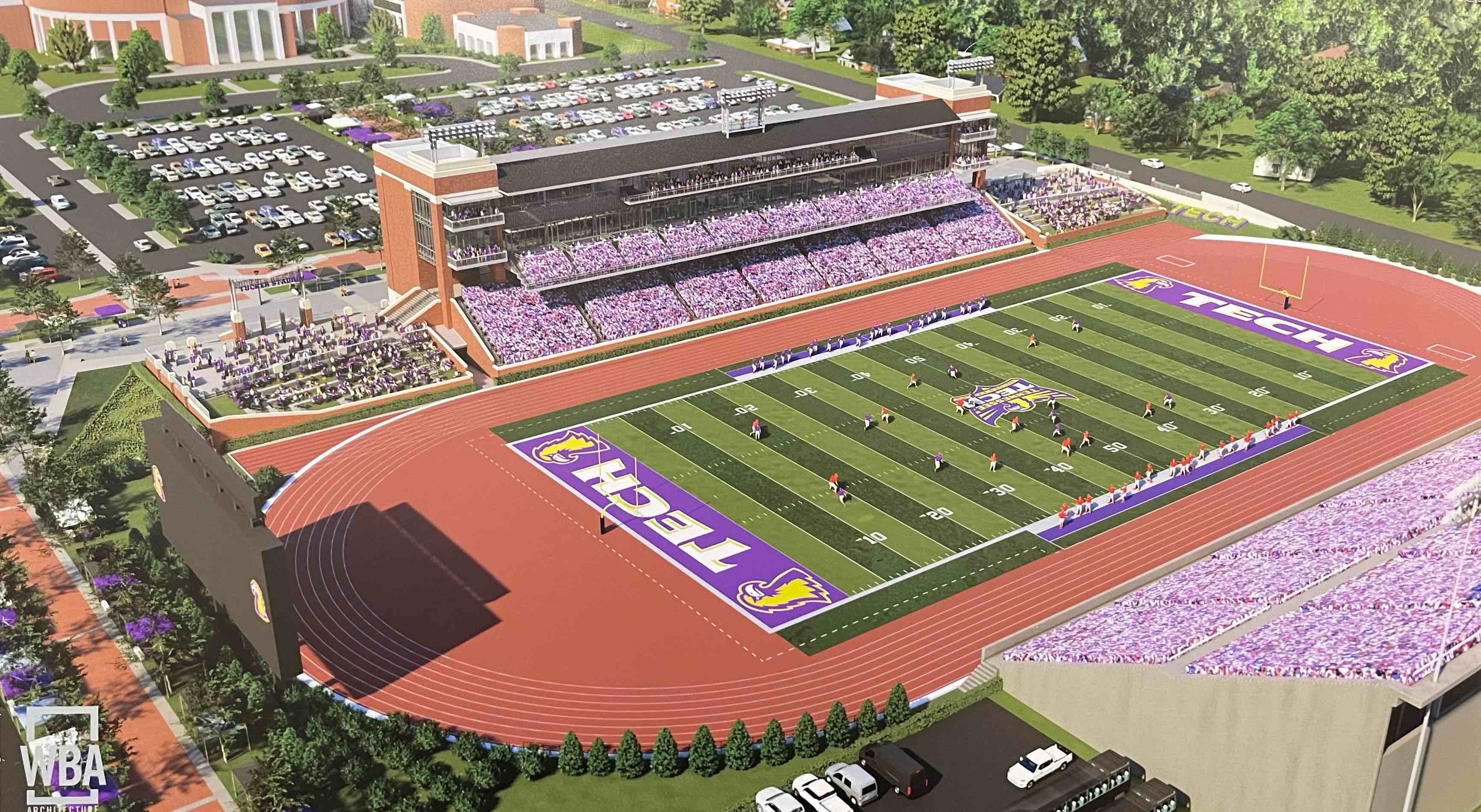 A rendering of the new stadium