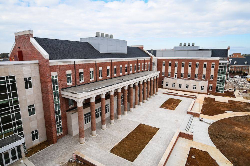 aerial view of Lab Science Commons Building
