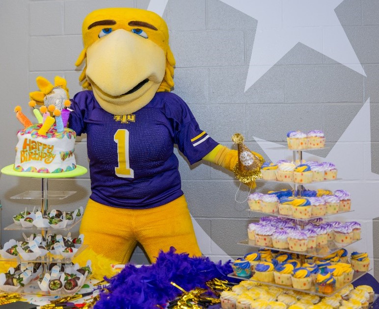 Awesome with his birthday cake and cupcakes