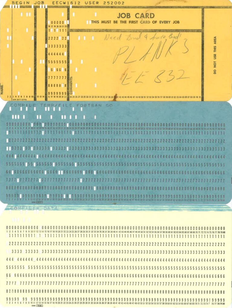 Scans of punch cards