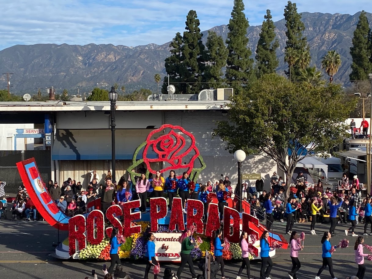 A Rose Parade float