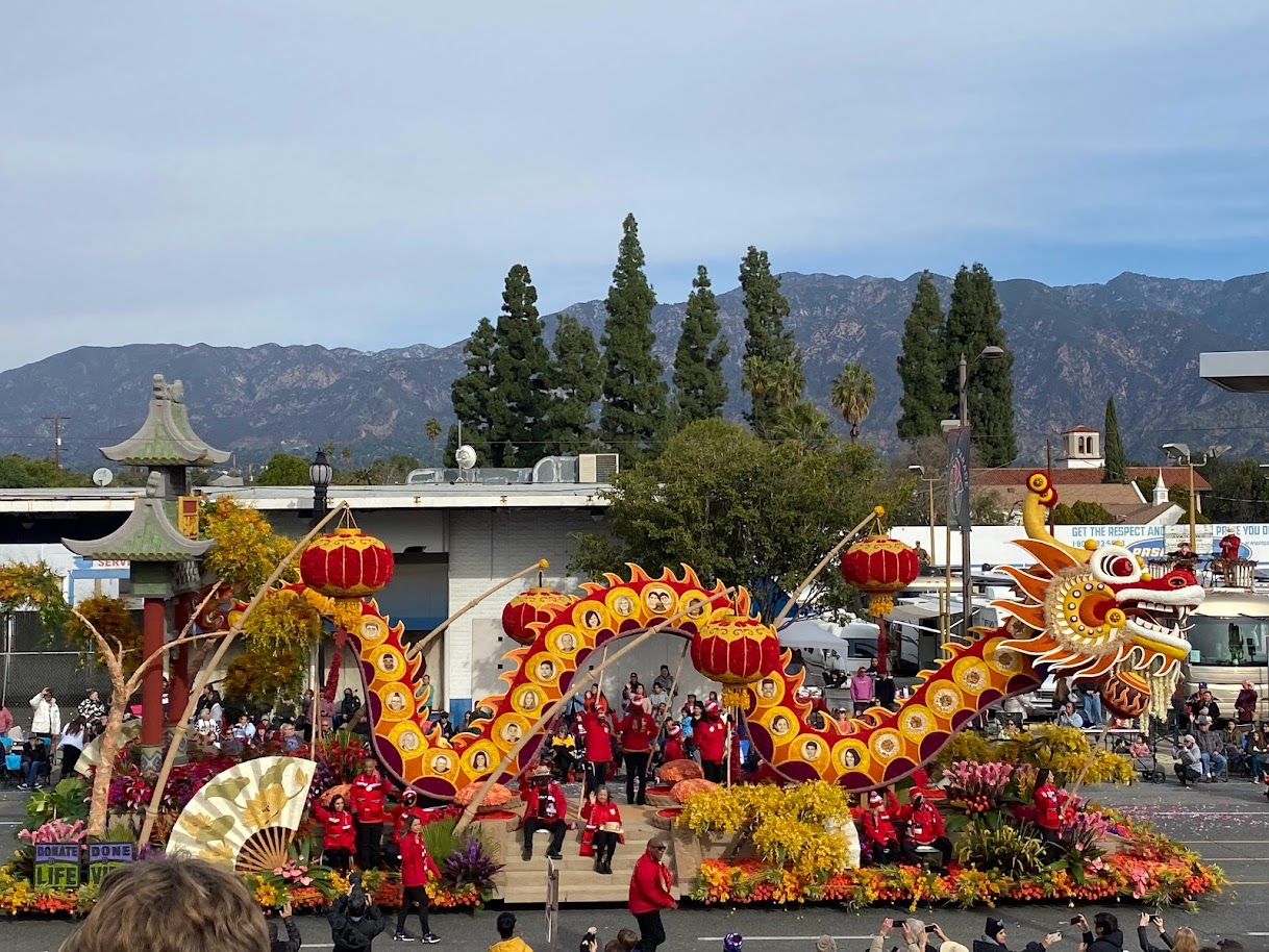 Rose Parade dragon float