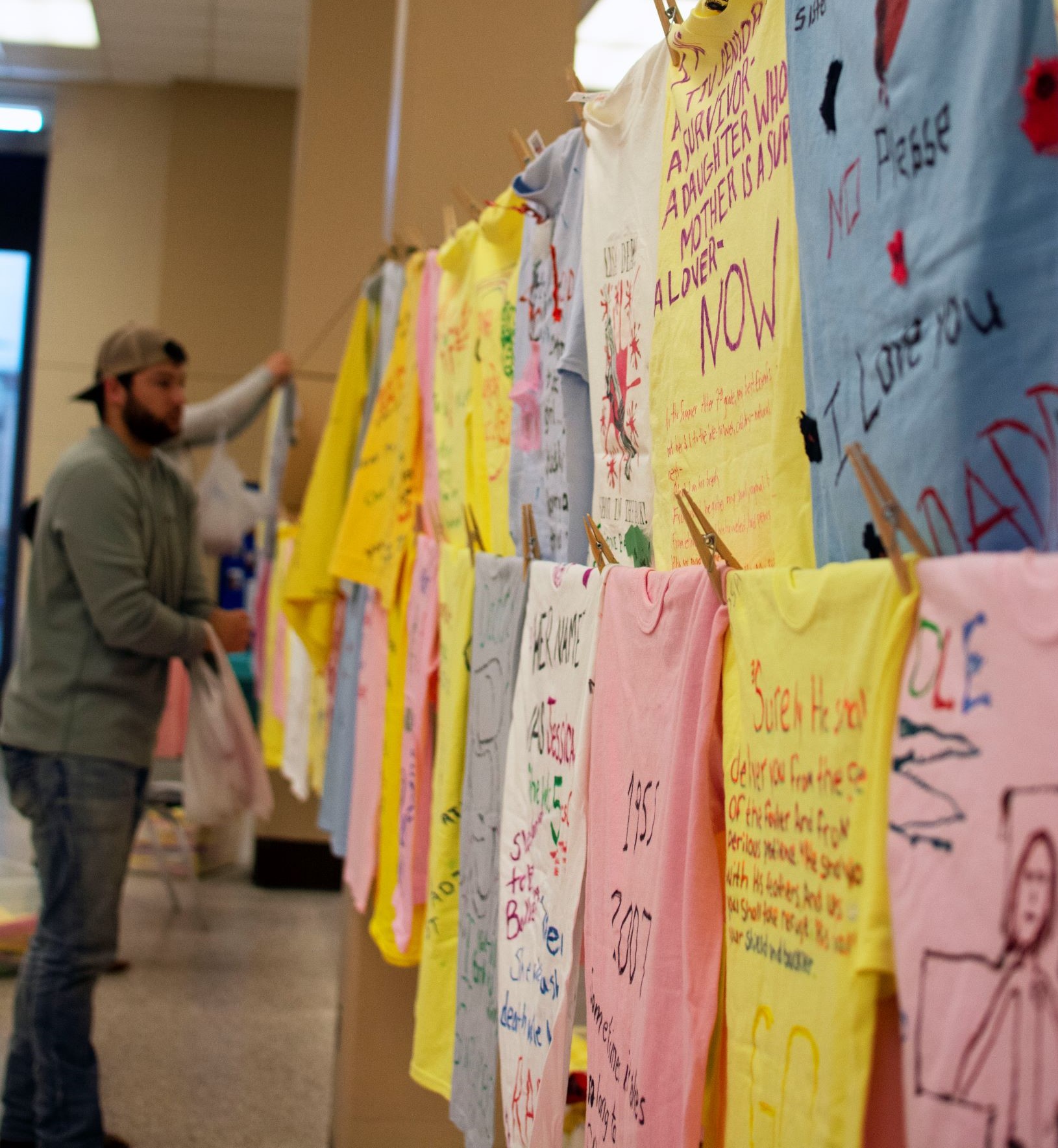 A display of the clothesline at Tennessee Tech.