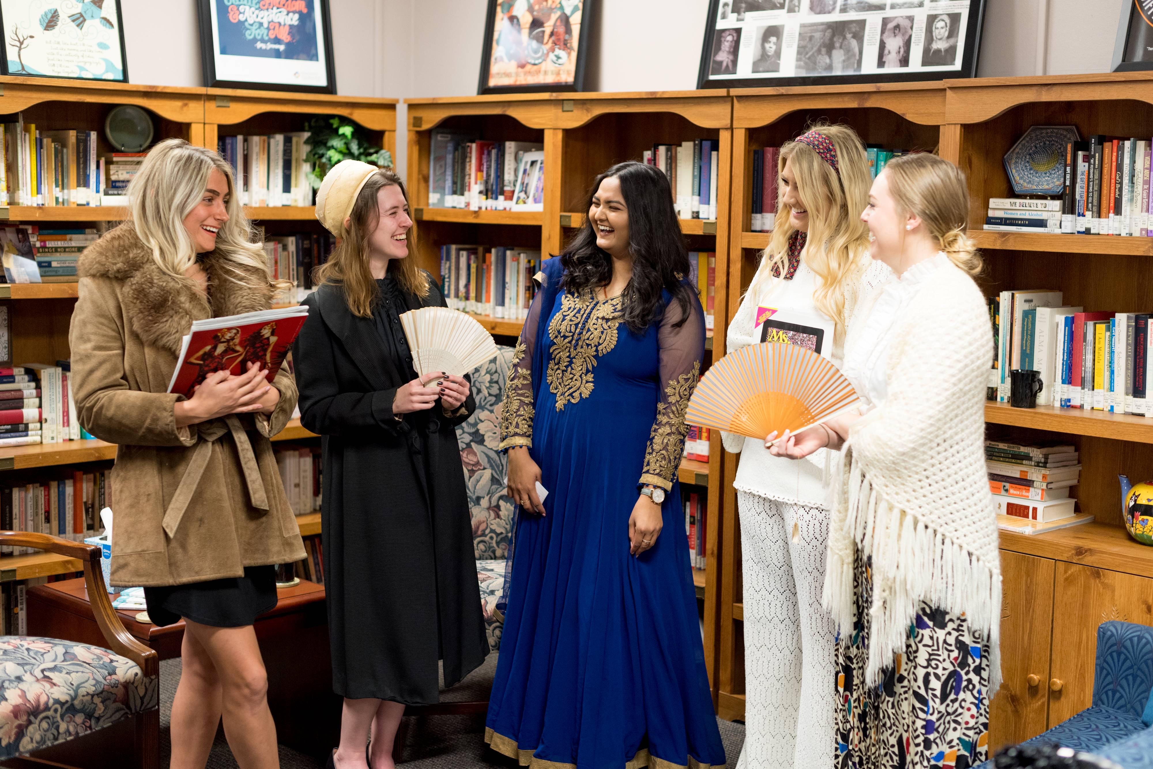 Smiling women in the Women's Center